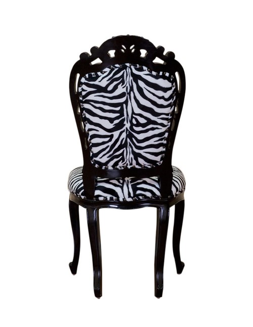 chaise baroque zebre