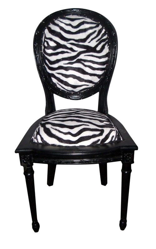 chaise baroque zebre